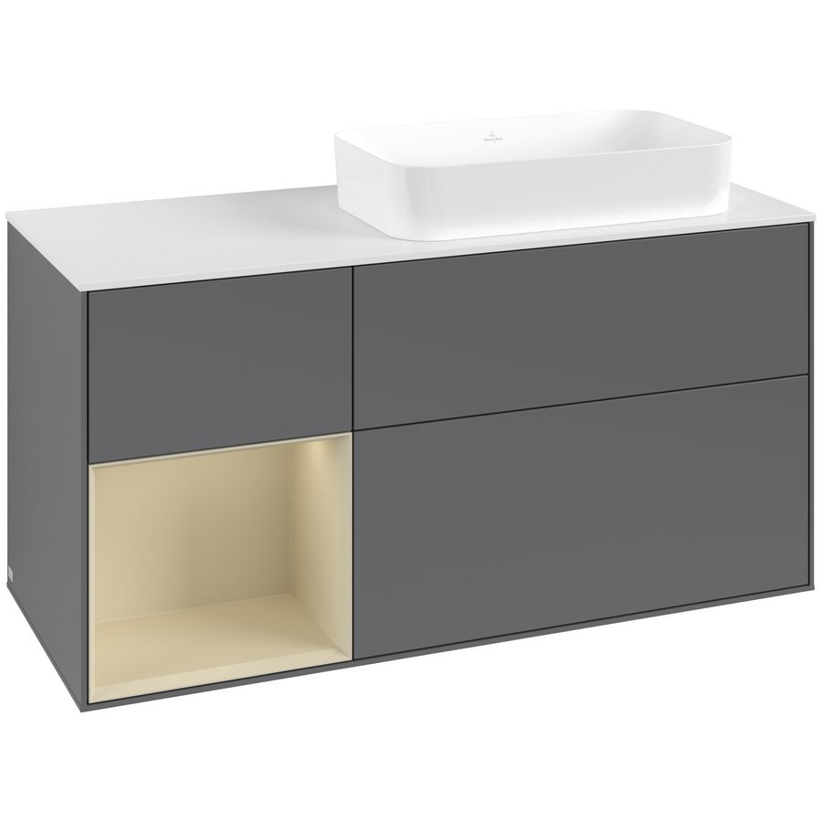 Wastafelonderkast Finion 1200x603x501mm Antr. Matt Lacquer F681HJGK