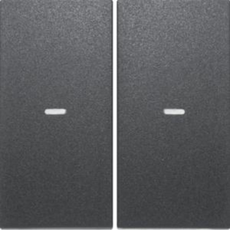 Drukknopmodule afdekking 2-v voor berker S/B antracietanciet