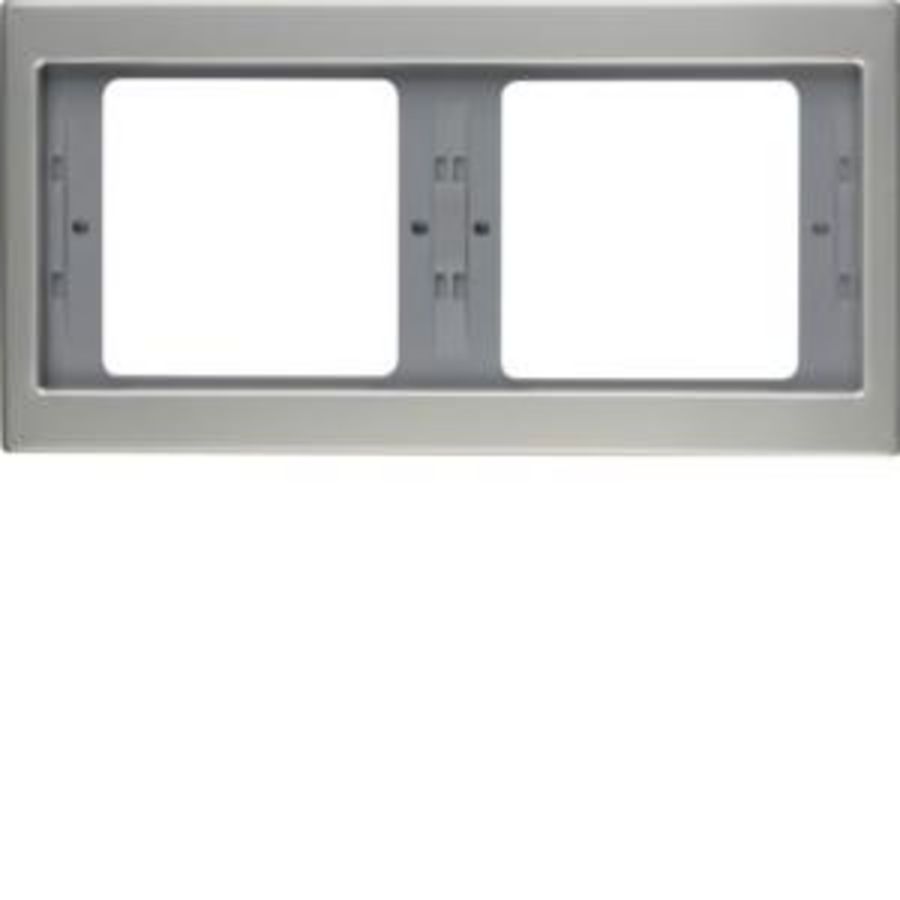 Afdekraam 2-v hor. berker K.5 edelstaal