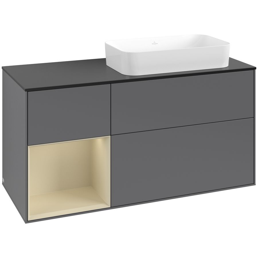 Wastafelonderkast Finion 1200x603x501mm Antr. Matt Lacquer F682HJGK