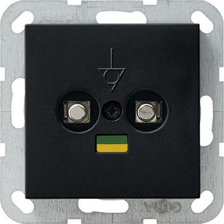 Potentiaalvereff.doos 2-voudig System 55 zwart m