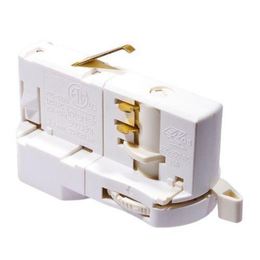Universele 3-F railadapter Wit