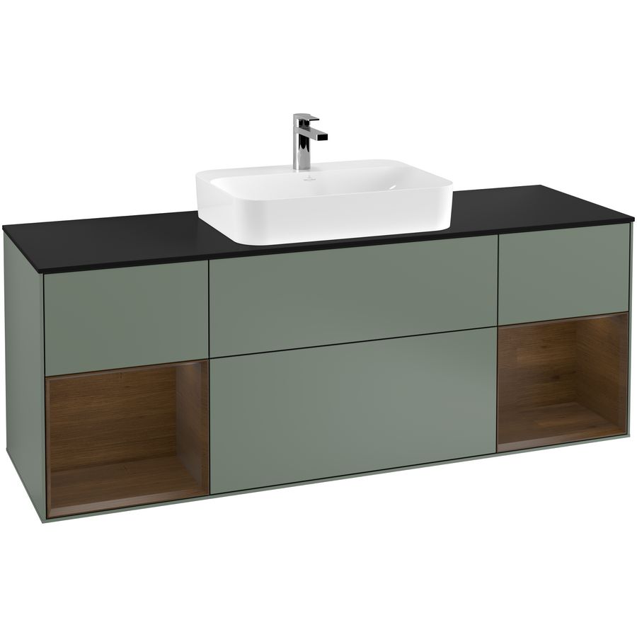 Wastafelonderkast Finion 1600x603x501mm Olive Matt Lacquer F452GNGM