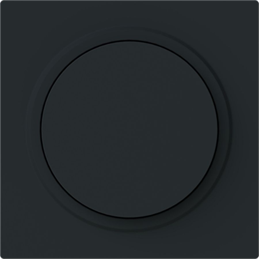 Centraalplaat + knop v draaidimmer art-matzwart (6540-45M-102)