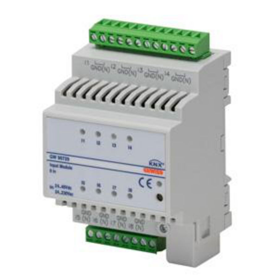8 KANAAL AC/DC VOLTAGE INVOERMODULE-KNX-8 KANALEN-IP20-4 MOD