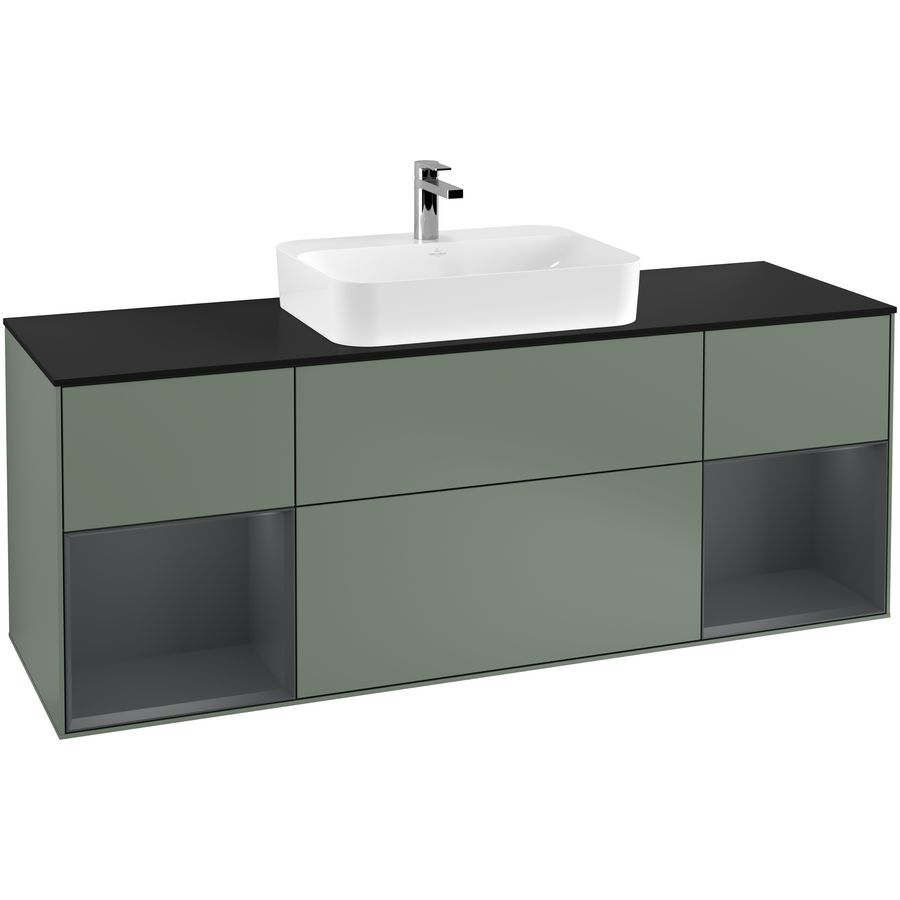 Wastafelonderkast Finion 1600x603x501mm Olive Matt Lacquer F452HGGM