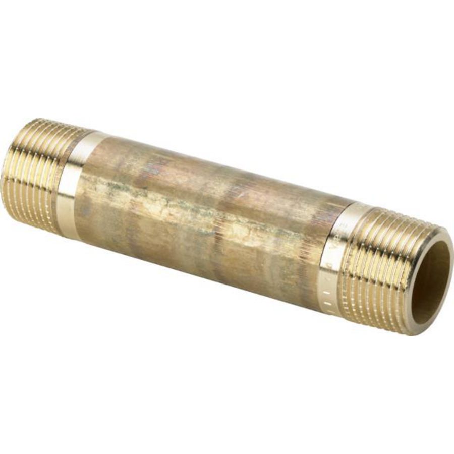 Lange pijpnippel brons 1"bt. x 150mm 3530 VVE=35