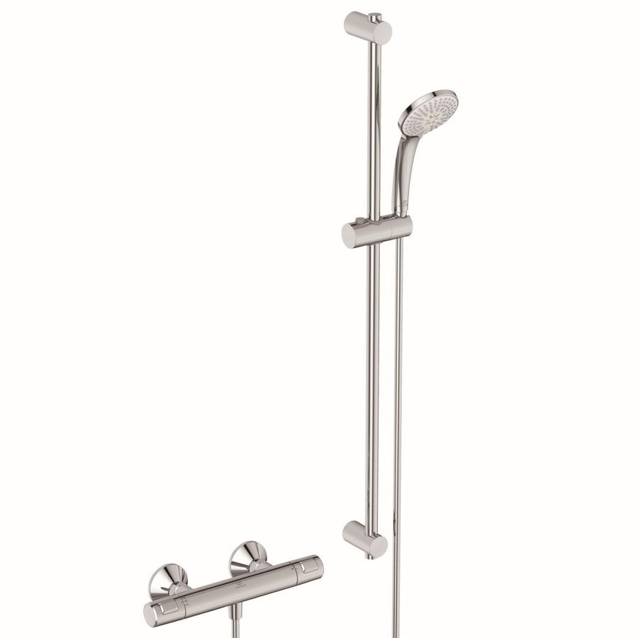 Doucheset / renovatieset Ceratherm T25 met Idealrain M3 glijstang 90cm chroom incl. s-koppelingen