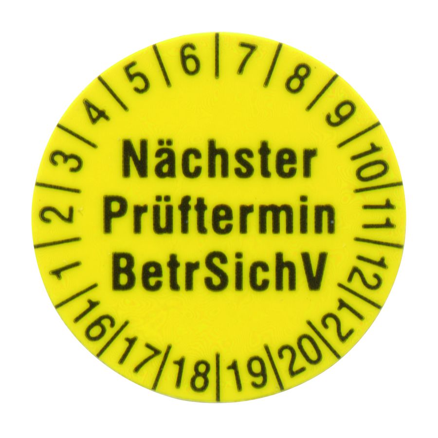 Testlabels Ø15mm, 250 stuks, geel