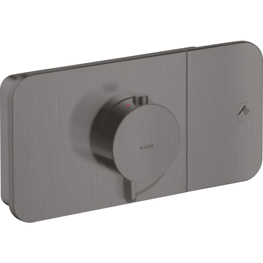 Therm.module voor 1 douchefunctie AX One Brushed Black Chrome