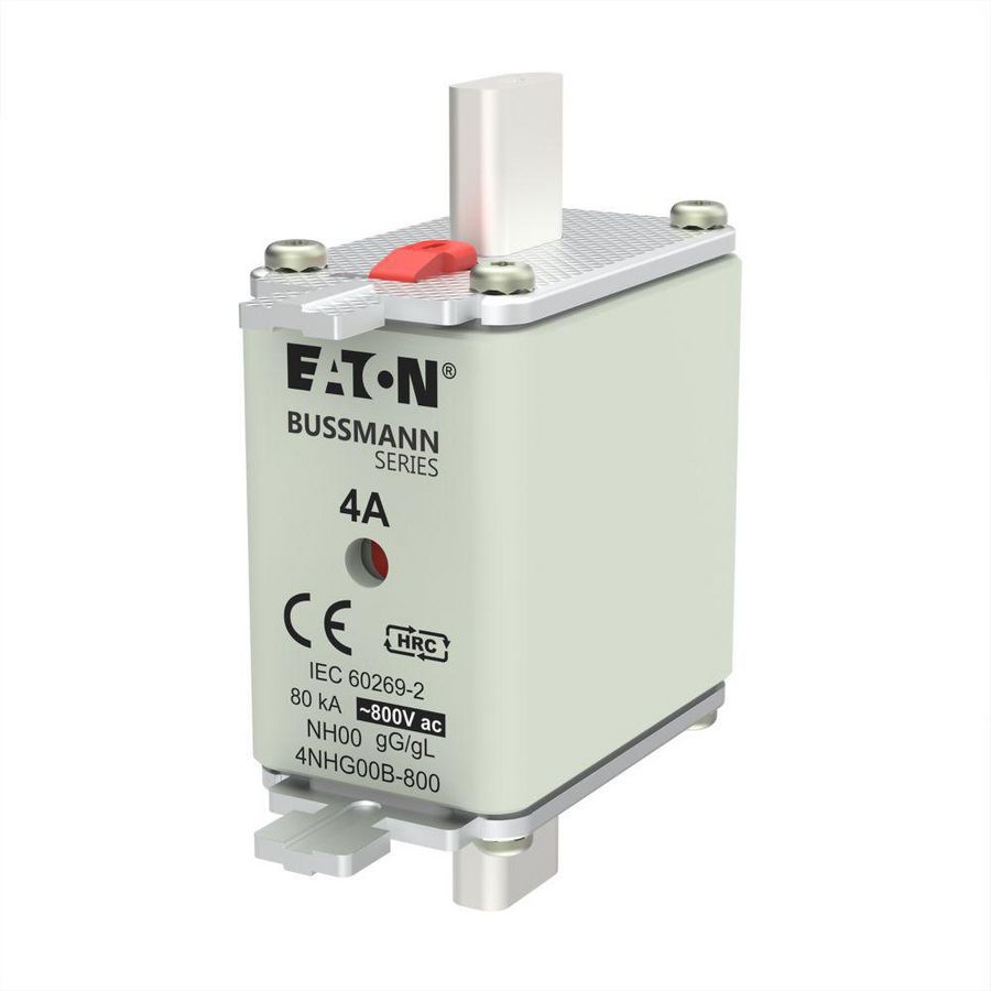Zekering laagspanning 4 A 800 Vac 80 kA NH00 gL/gG IEC gL/gG