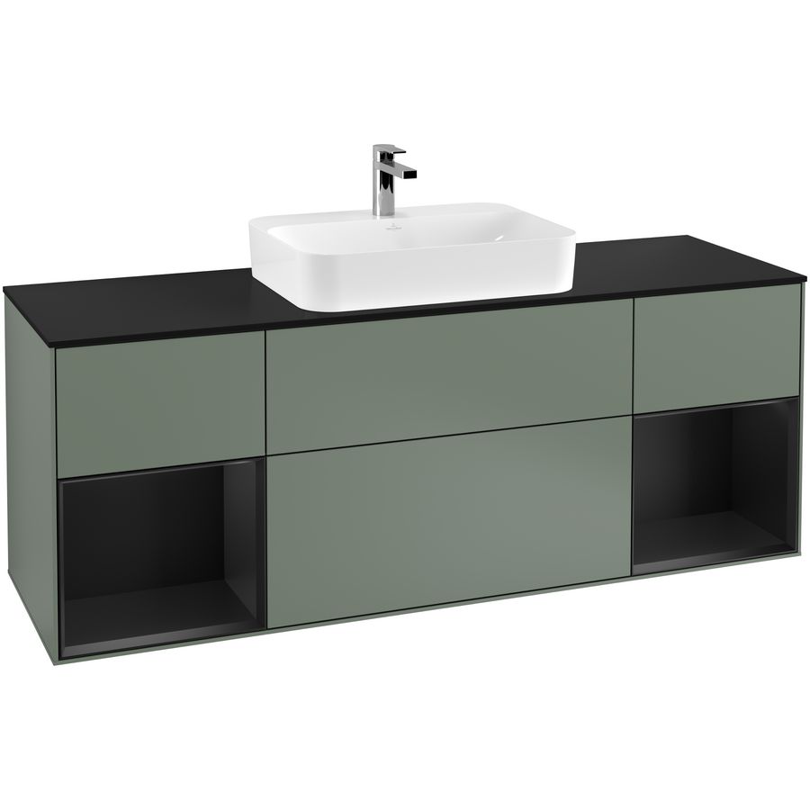 Wastafelonderkast Finion 1600x603x501mm Olive Matt Lacquer F452PDGM