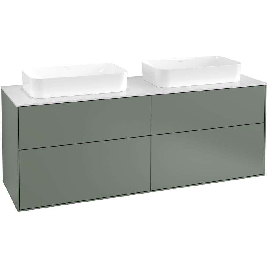 Wastafelonderkast Finion 1600x603x501mm Olive Matt Lacquer F72100GM