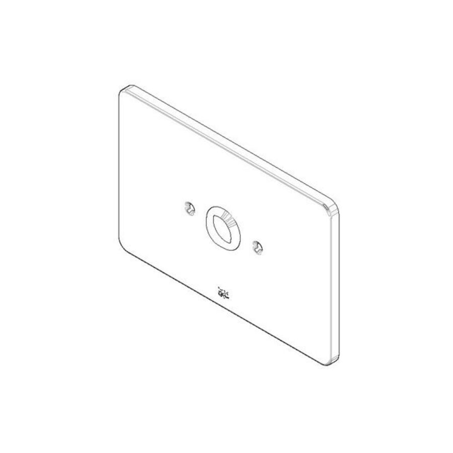 Afdekplaat z.omst. 190x120x9mm chr