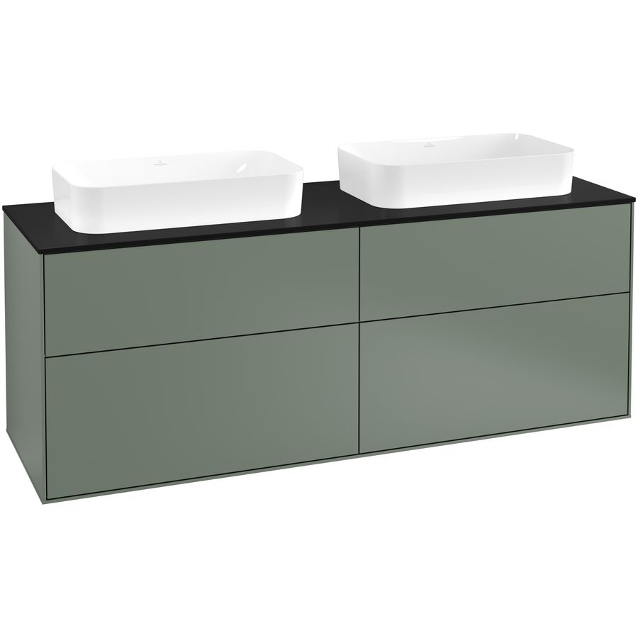 Wastafelonderkast Finion 1600x603x501mm Olive Matt Lacquer F72200GM
