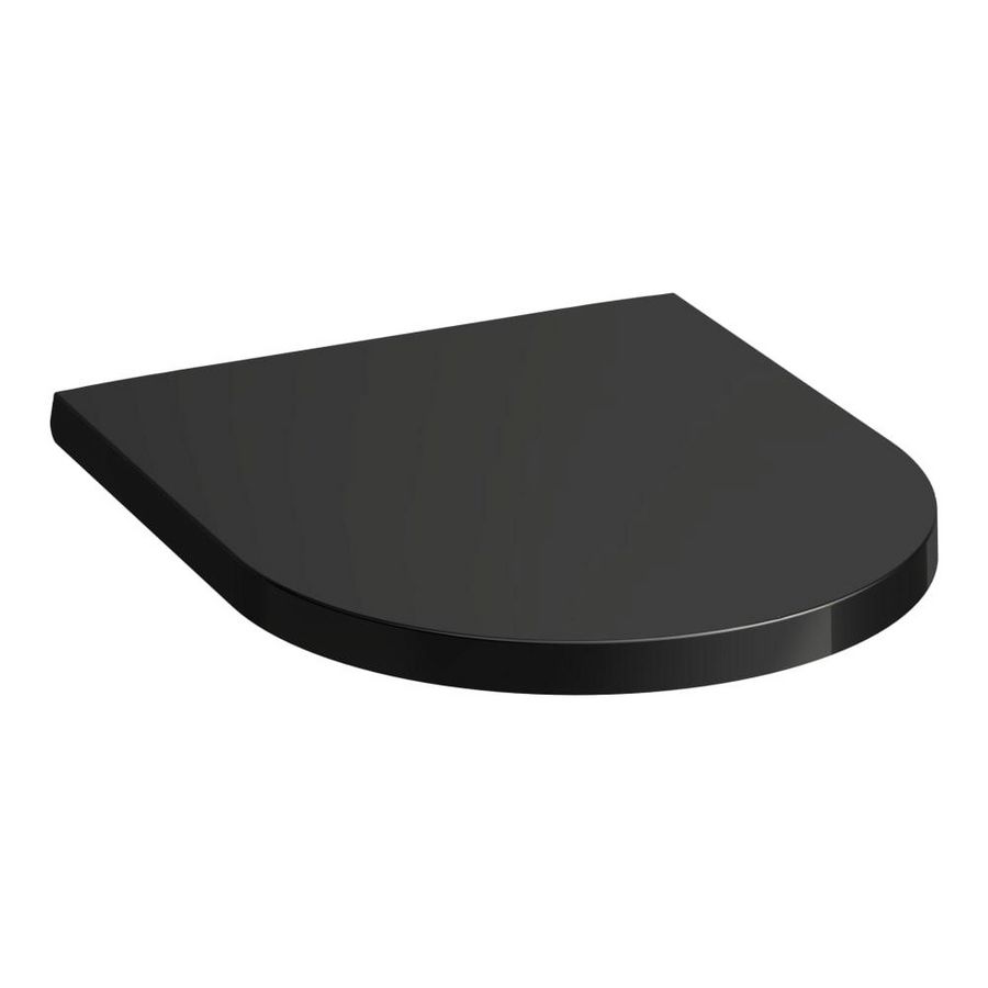 Closetzitting met deksel met dempingsmechanisme glossy black