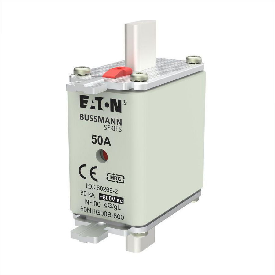 Zekering laagspanning 50 A 800 Vac 80 kA NH00 gL/gG IEC gL/g