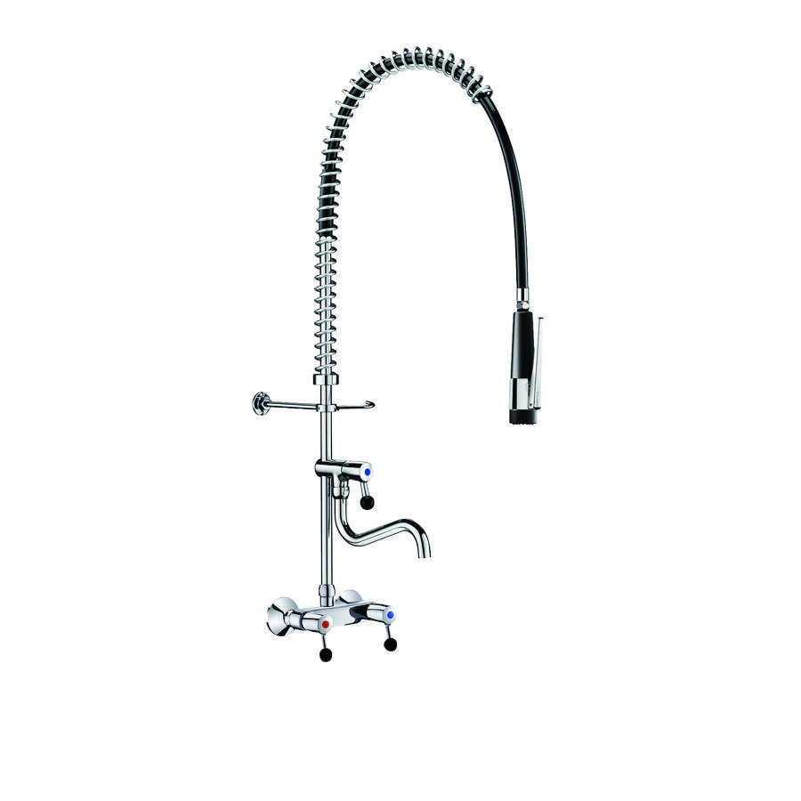 Voorspoelkolom zwart +muurmengkrn +sproeier 433009 +tapkrn