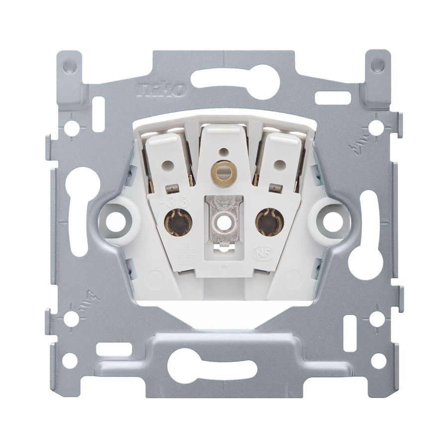 Sokkel stopcontact zonder aarding 16A/250V insteek