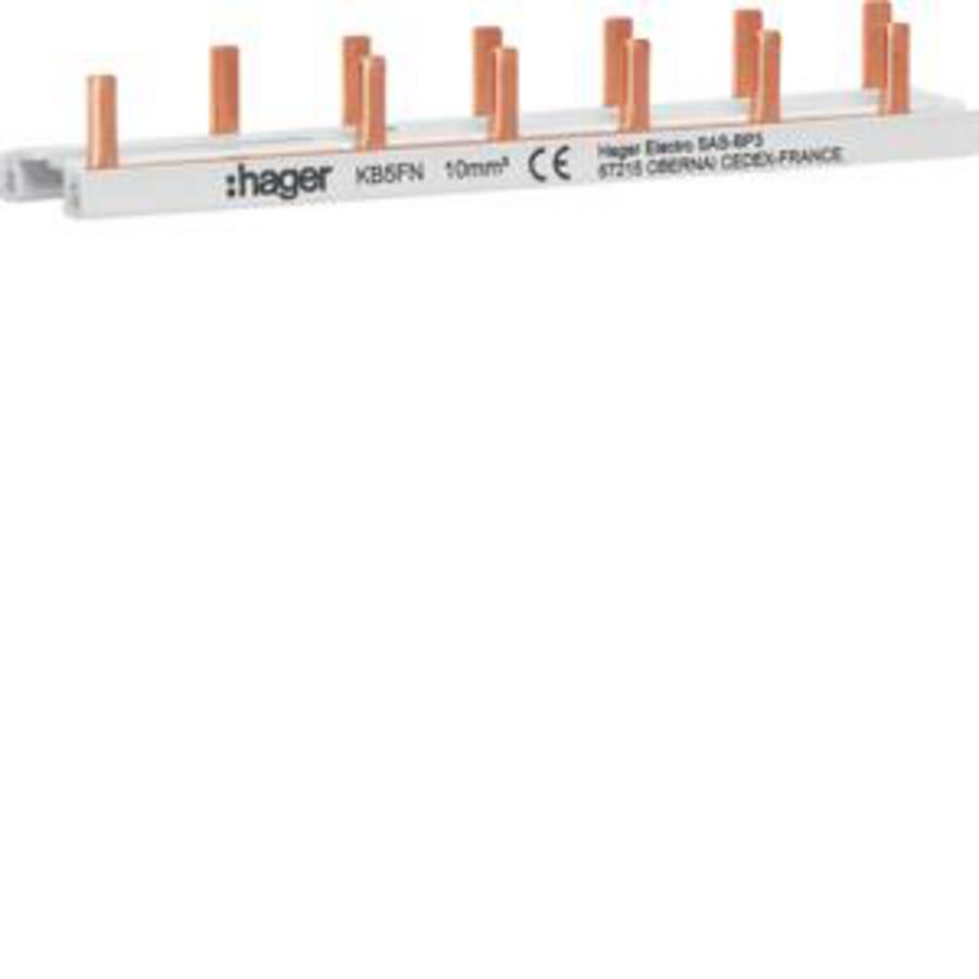 Aansluitrail geisoleerd 2P 7 modulen 40A