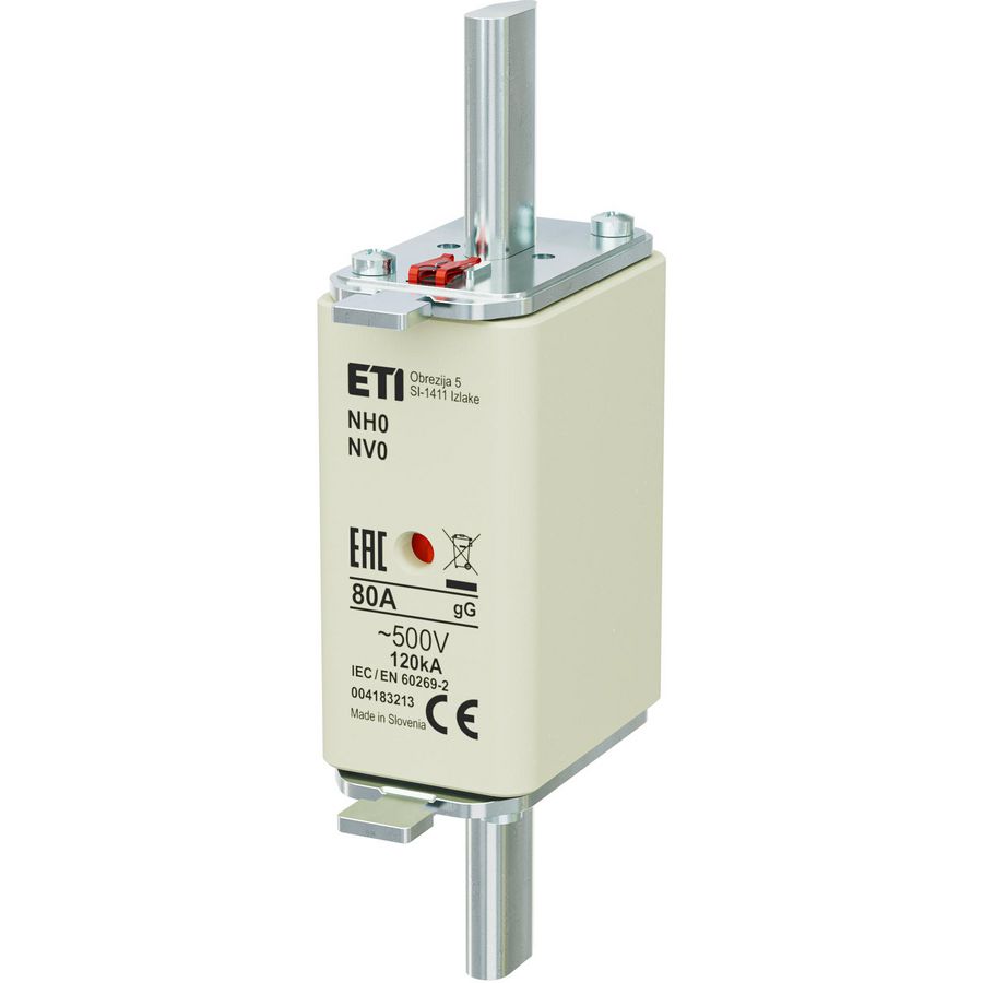 Zekering 500V 80A NH0 gG VVE=3