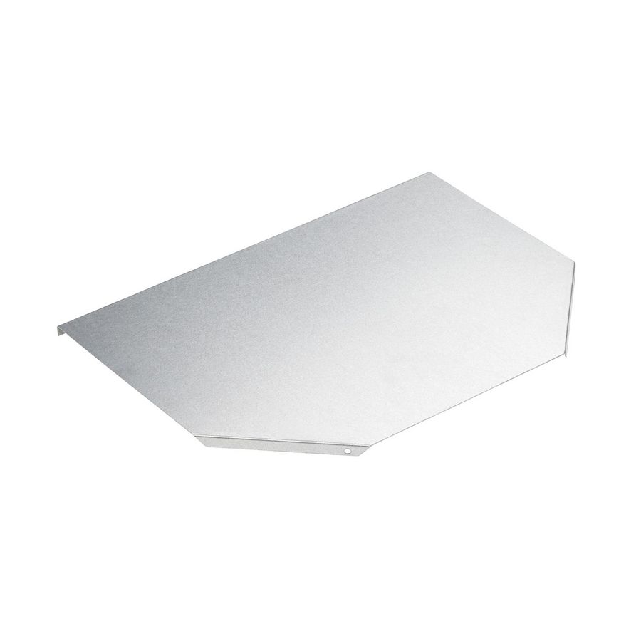 T-stukdeksel vlak 200mm gelakt wit RAL9010