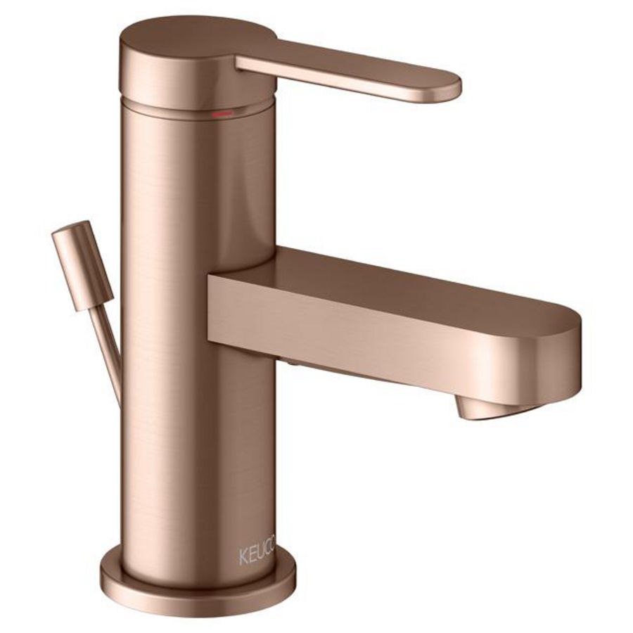 1-hendel wastafelmengkraan 60 met/trekst/afvoergarn/IXMO Flat/rond roodg