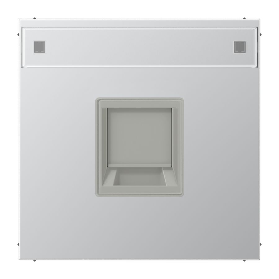 Afdekking LS-alu.met tekstv.v.mod.jack 1-voudig