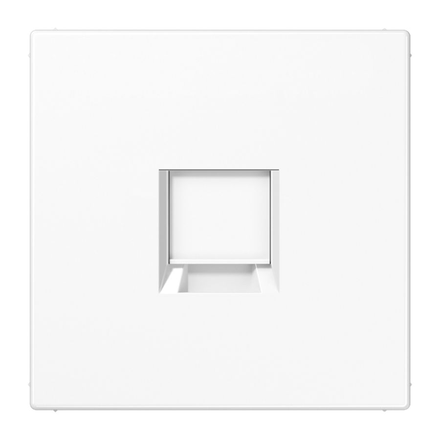 Afdekking alp.wit v.mod.jack 1-voudig LS990