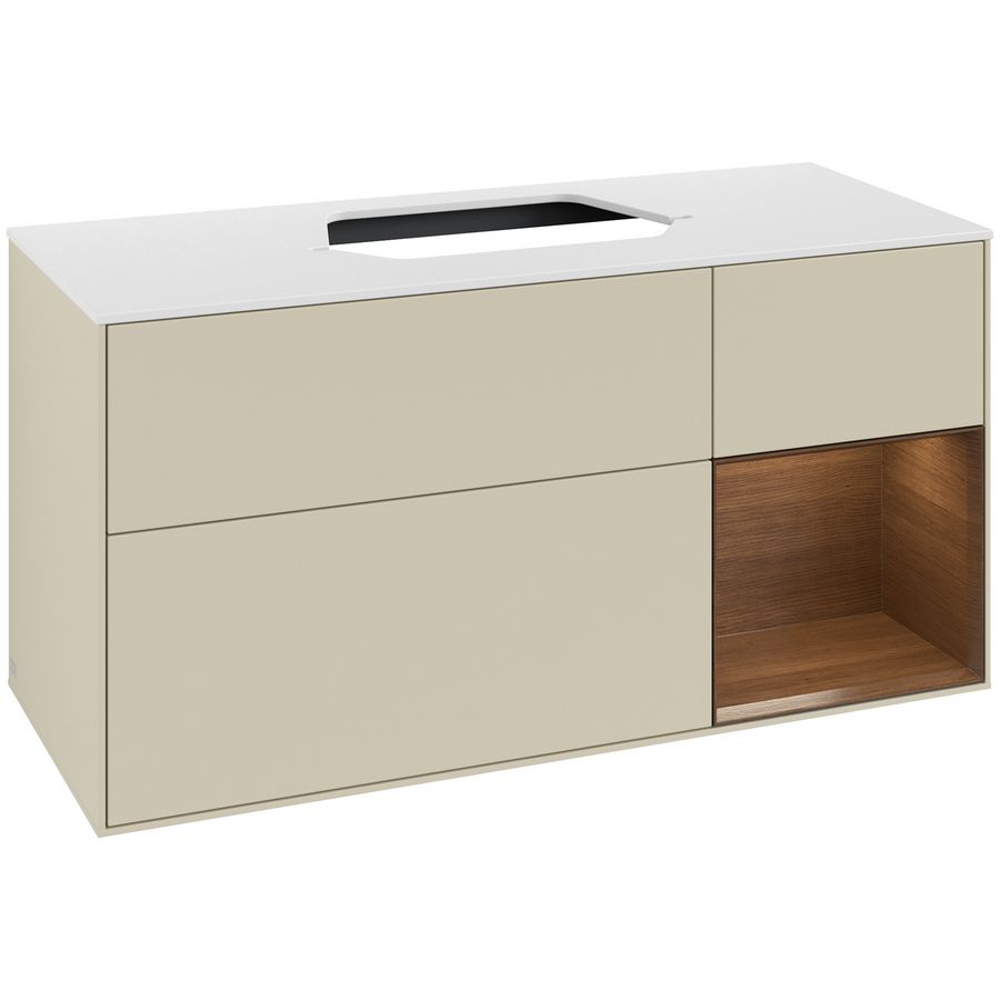 Wastafelonderkast Finion 1200x603x501mm S.Grey Matt Lacquer G421GNHJ