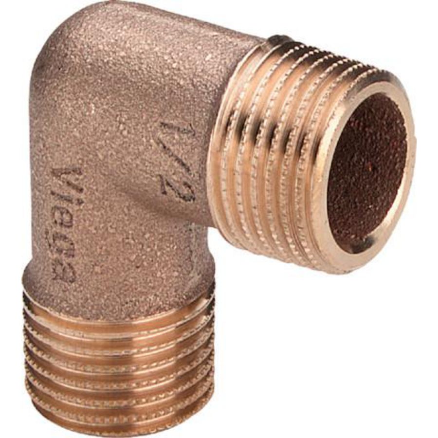 Draadknie 90° brons 1" bu.xbu. 3091 VVE=5