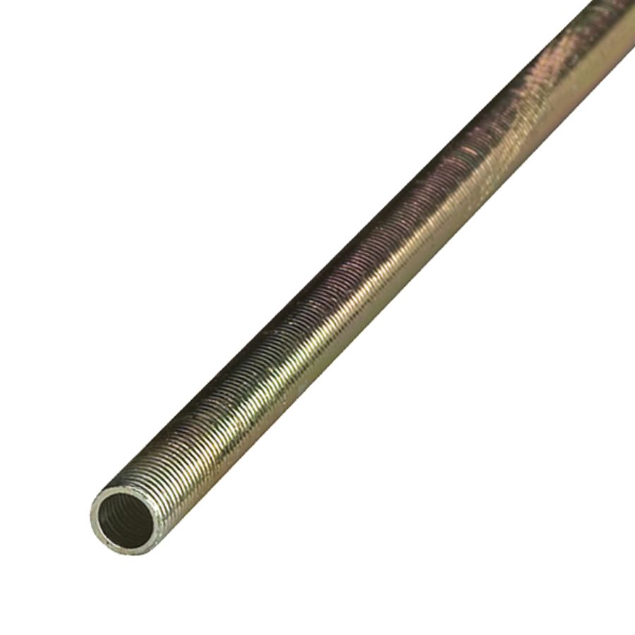 Nippelbuis 10x1mm lengte 1 meter staal geel verzinkt