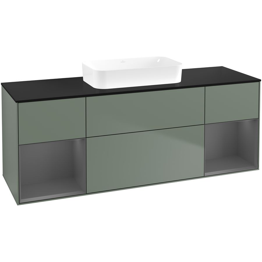 Wastafelonderkast Finion 1600x603x501mm Olive Matt Lacquer F742GKGM