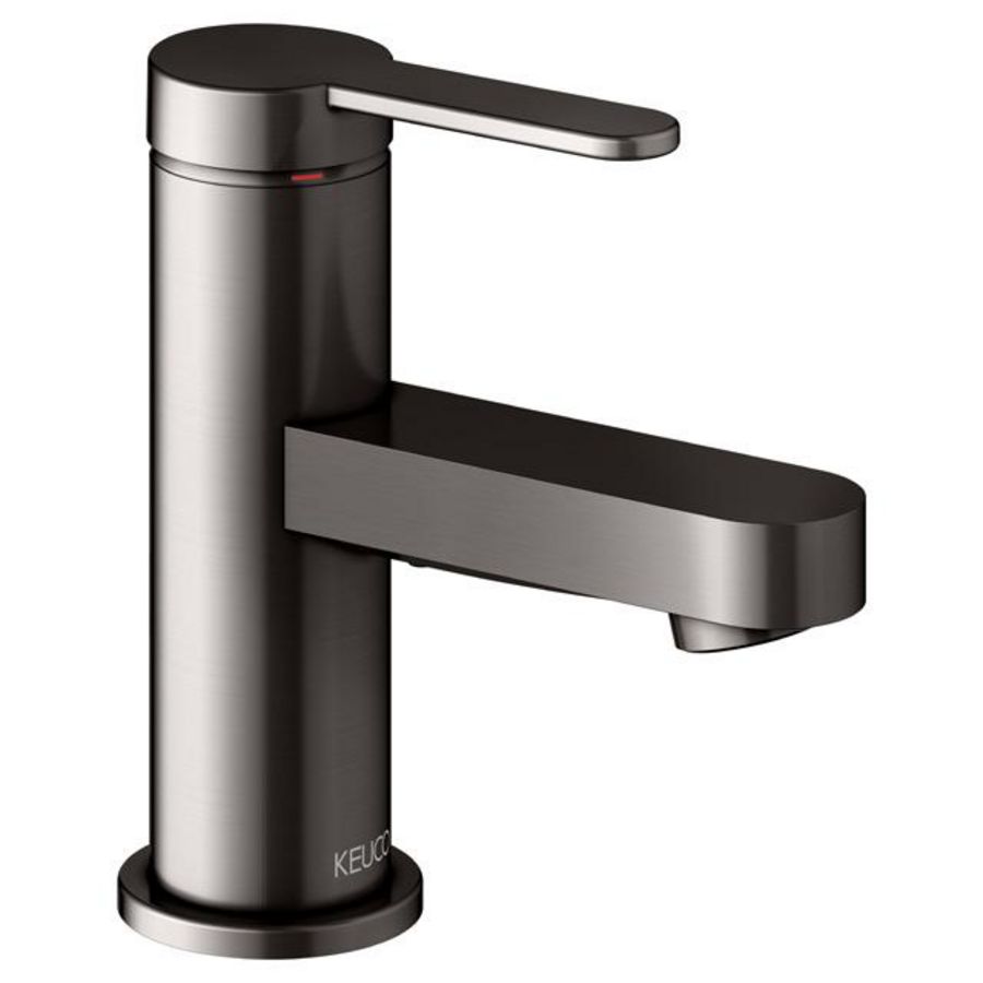 1-hendel wastafelmengkraan 60/afvoergarn/IXMO Flat/rond titaanzw