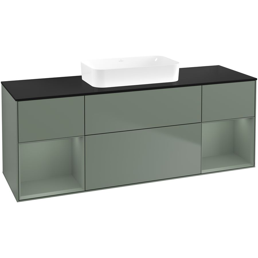 Wastafelonderkast Finion 1600x603x501mm Olive Matt Lacquer F742GMGM