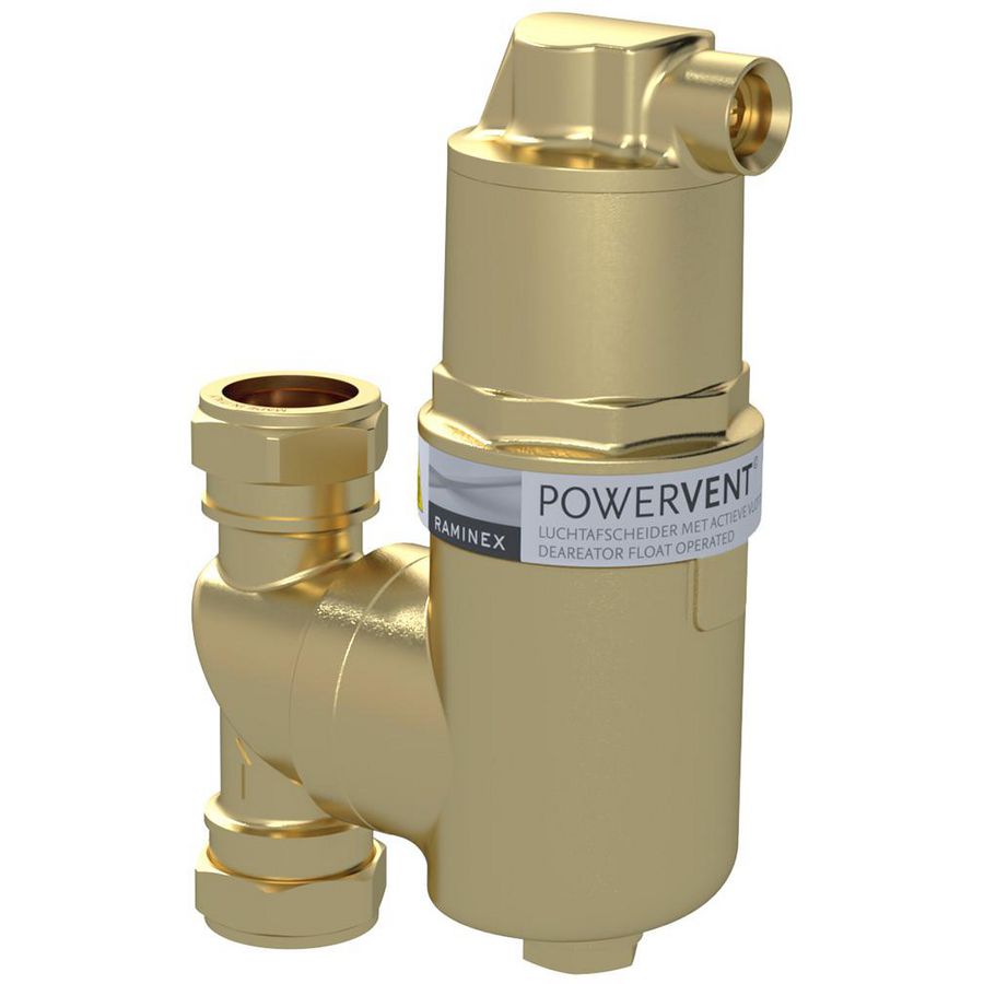 Luchtafscheider POWERVENT-360 DN25 28mm knel max 10bar VVE=6