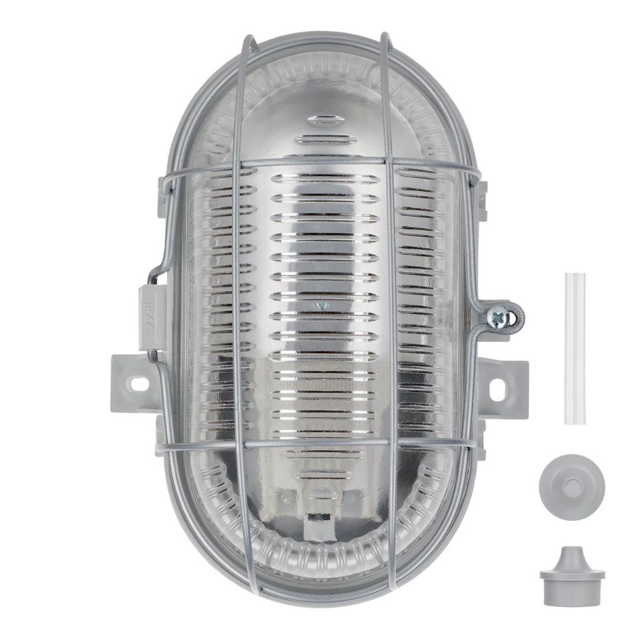 Verlichtingsarmatuur RoBust E27 Oval S IP44 Max 60W grijs