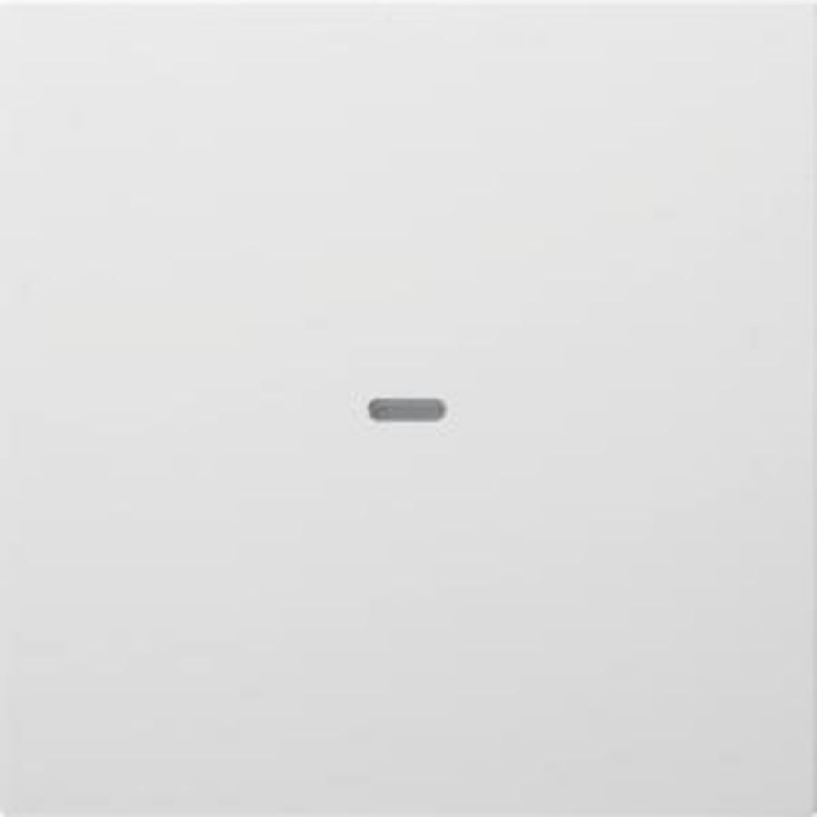 Drukknopmodule afdekking 1-v voor berker S/B polar wit glans