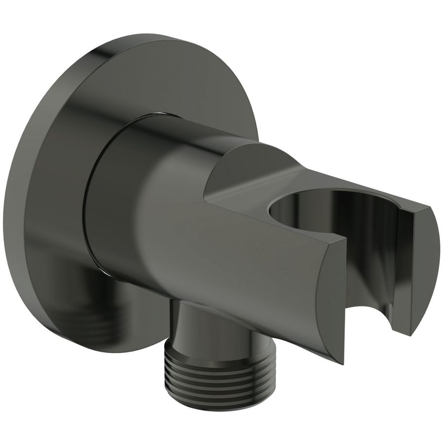 Wandaansluitbocht vaste G1/2" magnetic grey Idealrain