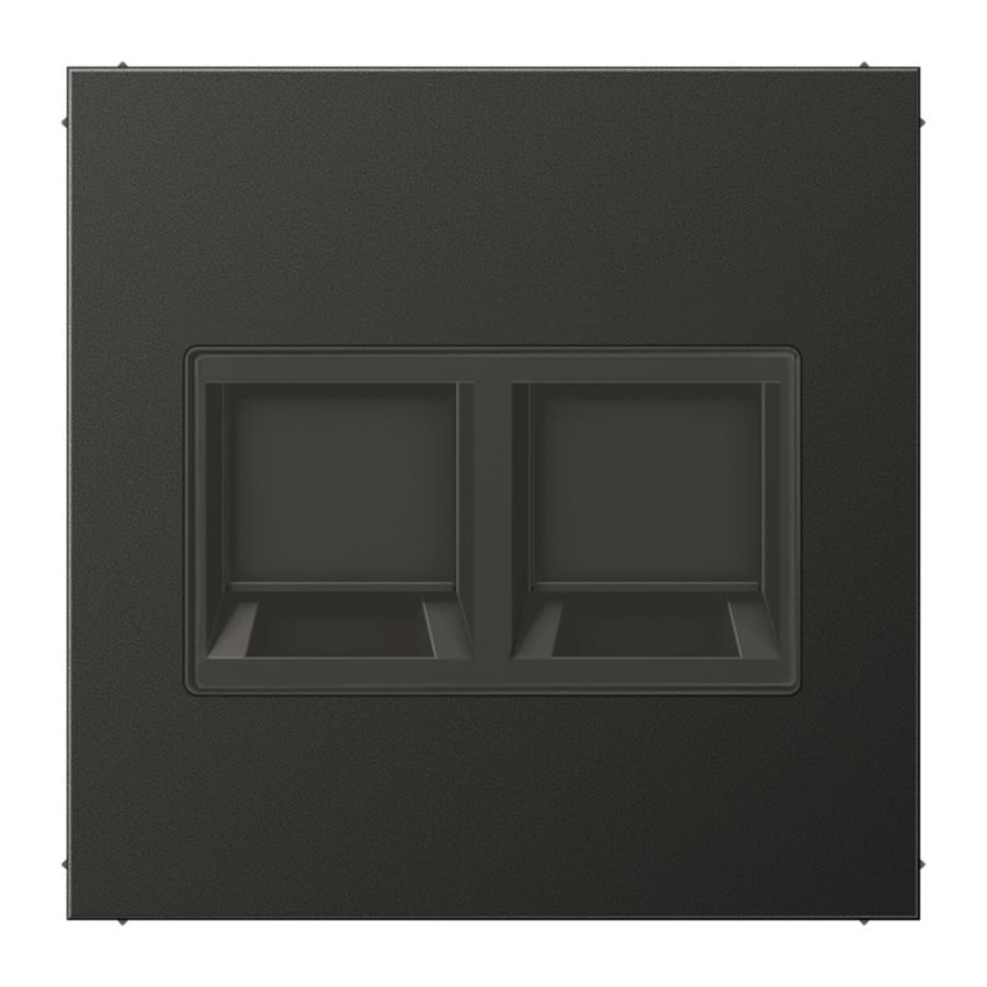 Afdekking antraciet voor mod.jack 2-voudig LS