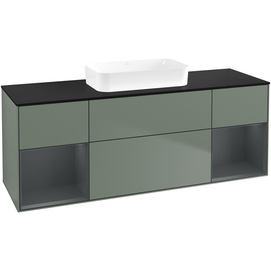 Wastafelonderkast Finion 1600x603x501mm Olive Matt Lacquer F742HGGM