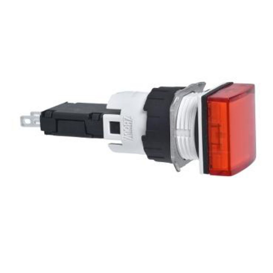 Signaallamp Vierkant IP65 LED 24V Connector Rood