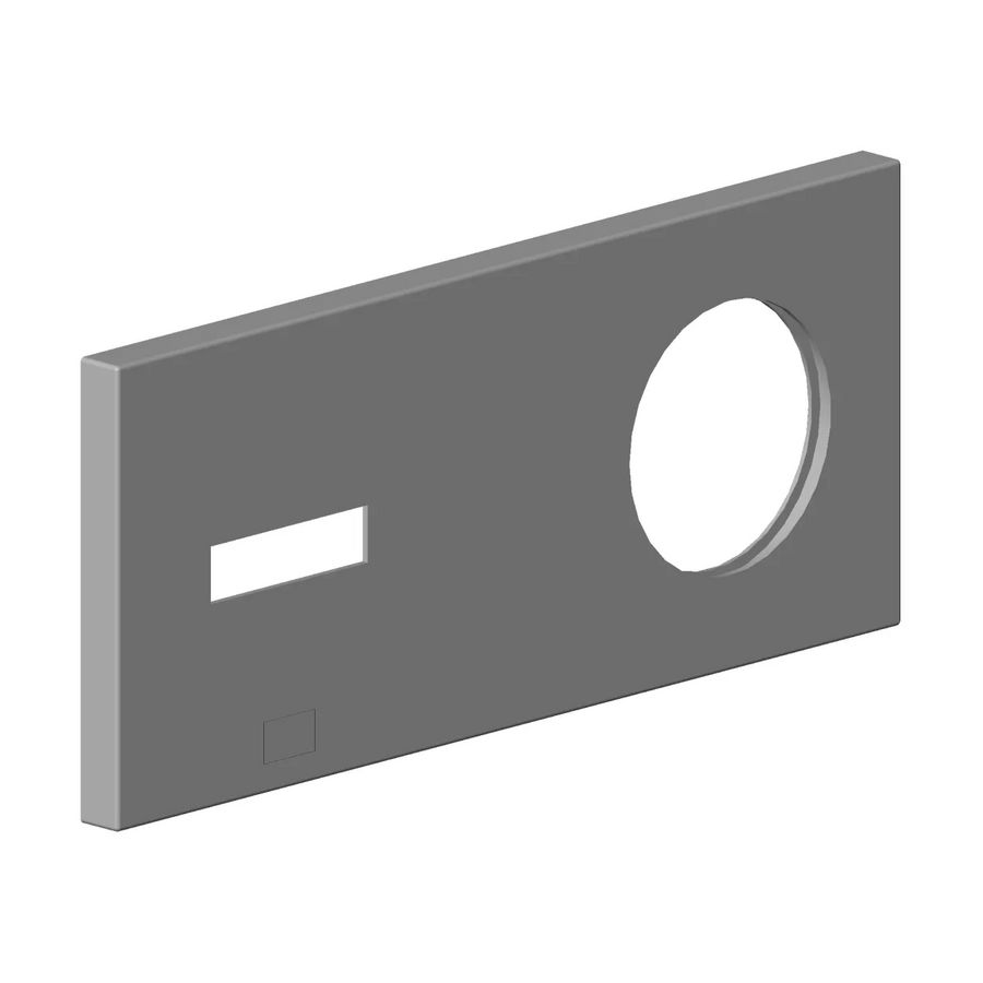 Rozet 178x78x8,5mm chr