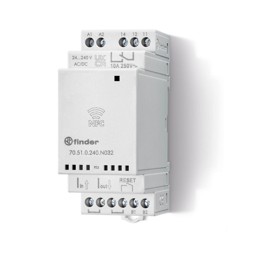 Stroomrelais 1 wisselcontact 10A 24 240V AC/DC