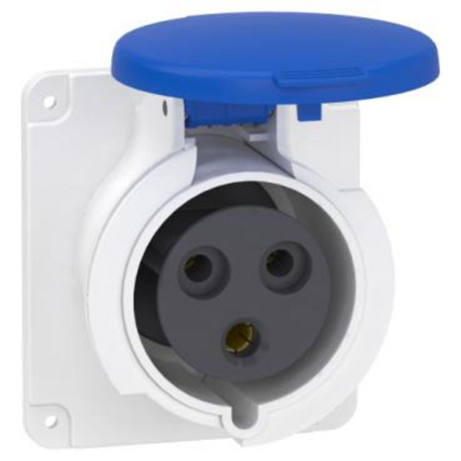 Inbouwcontactdoos Recht 2P+A 32A 200-250V AC 6h PratiKa