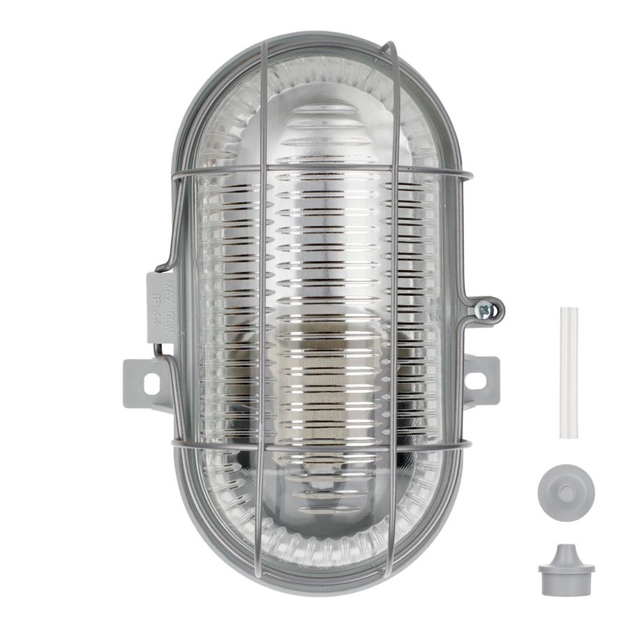 Verlichtingsarmatuur RoBust E27 Oval L IP44 Max 100W grijs