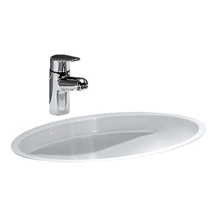 Onderbouwwast. z. krngt overl.ver. 2-zijdig gegl. wit Savoy 