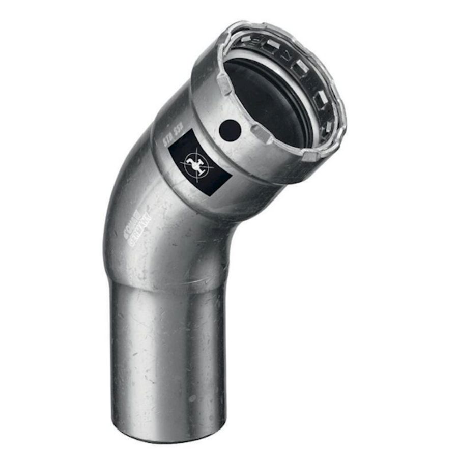 Insteekbocht 45° Megapress spie x persaansluiting 1/2" 4226.1