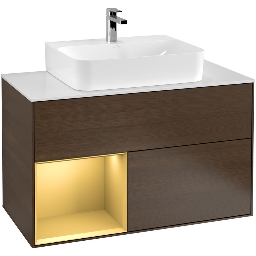 Wastafelonderkast Finion 1000x603x501mm W.Veneer F111HFGN
