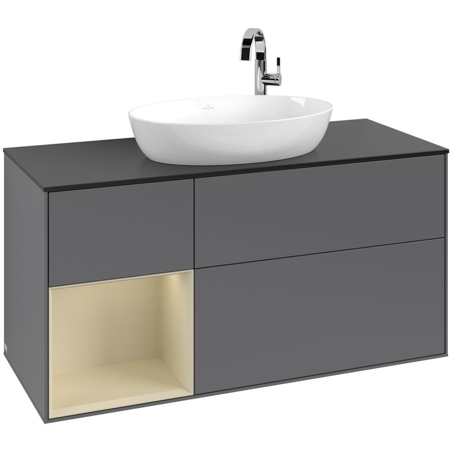Wastafelonderkast Finion 1200x603x501mm Antr. Matt Lacquer F942HJGK